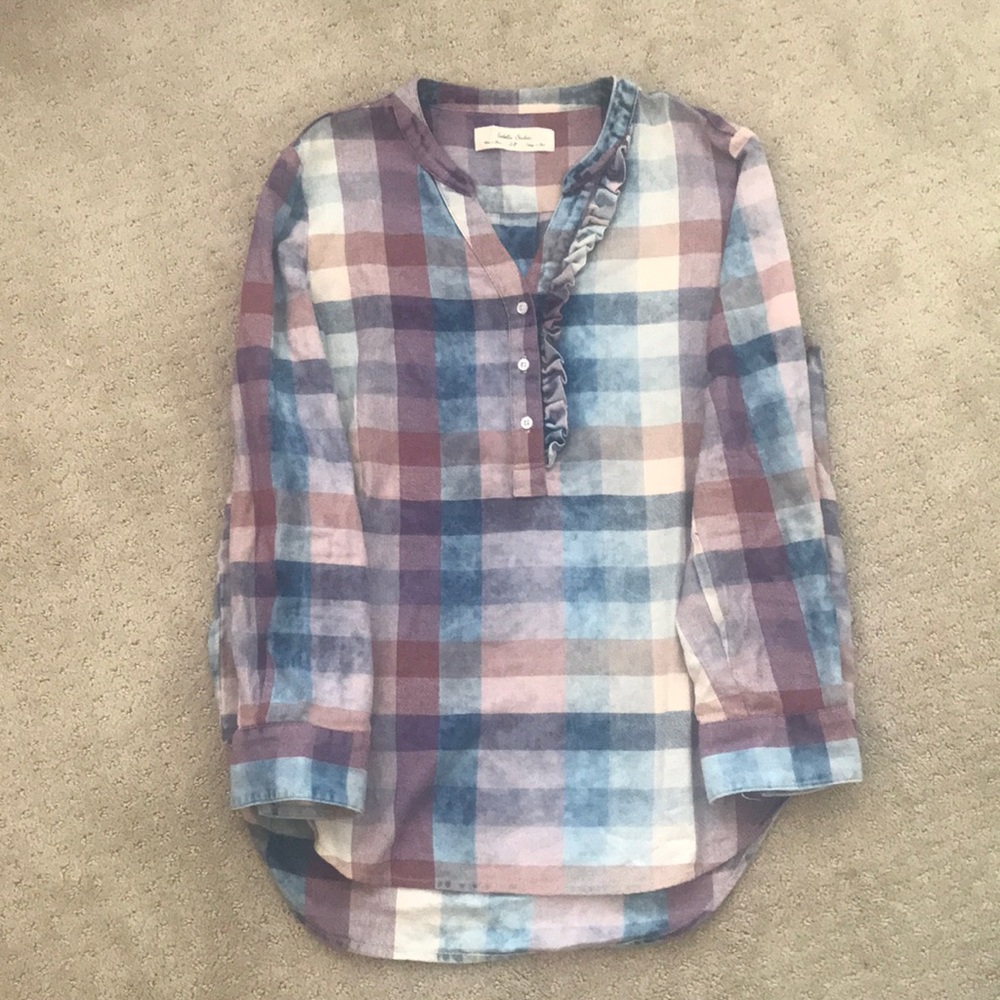 Anthropologie Isabella Sinclair plaid button down